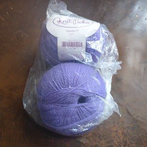 2 Balls Knit Picks Palette 100% Peruvian Highland Wool - Color Aster 231 yds ea.